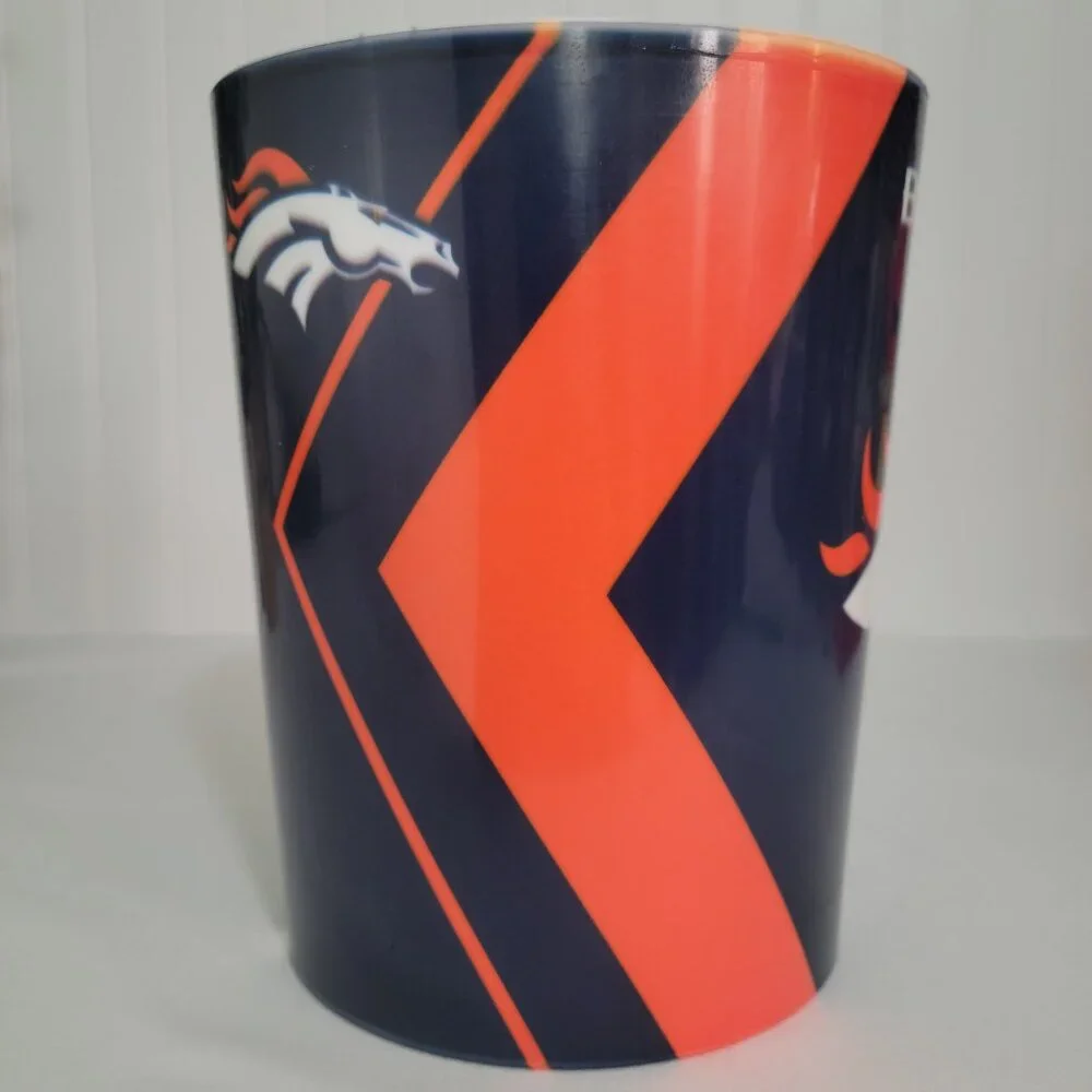 Vintage Denver Broncos NFL Plastic Thermo-Serv USA Trashcan NEW LOGO RARE RETRO